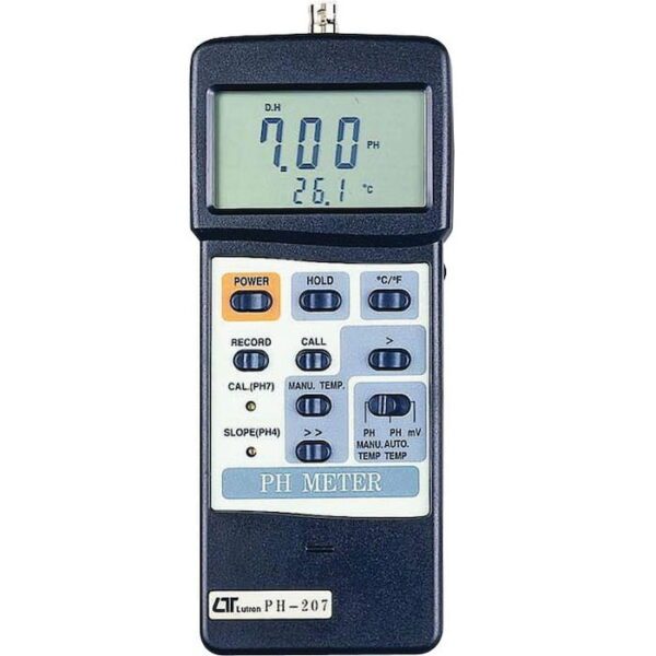 Medidor de PH con entrada para electrodo PH-207